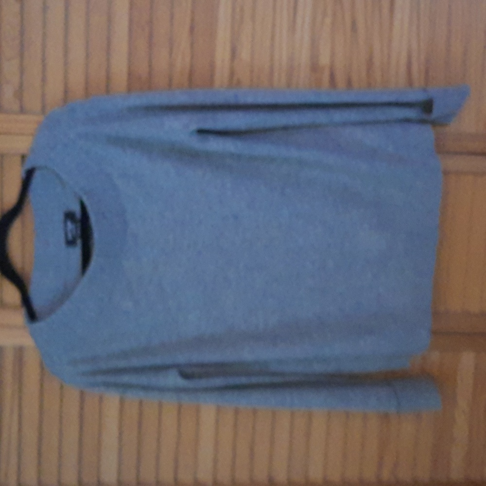 Lord & Taylor Lite Grey Speckled 100% Cashmere Ribbed Sleeve Cuff Sweater Size S